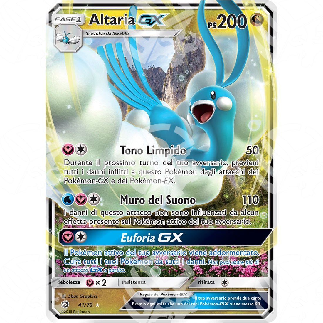 Trionfo dei Draghi - Altaria GX - Holo Rare 41/70 - Warcard - Trionfo dei Draghi - Altaria GX - Holo Rare 41/70 i prezzi più bassi sul mercato, solo da www.warcardshop.com! Carte singole, box, buste e mazzi.