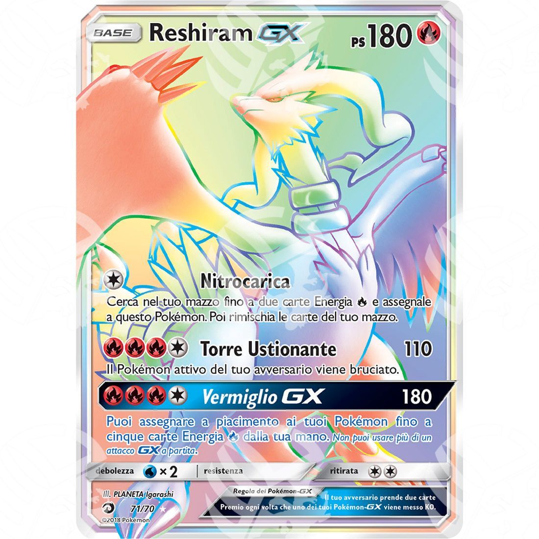 Trionfo dei Draghi - Reshiram GX - Rainbow Rare 71/70 - Warcard - Trionfo dei Draghi - Reshiram GX - Rainbow Rare 71/70 i prezzi più bassi sul mercato, solo da www.warcardshop.com! Carte singole, box, buste e mazzi.