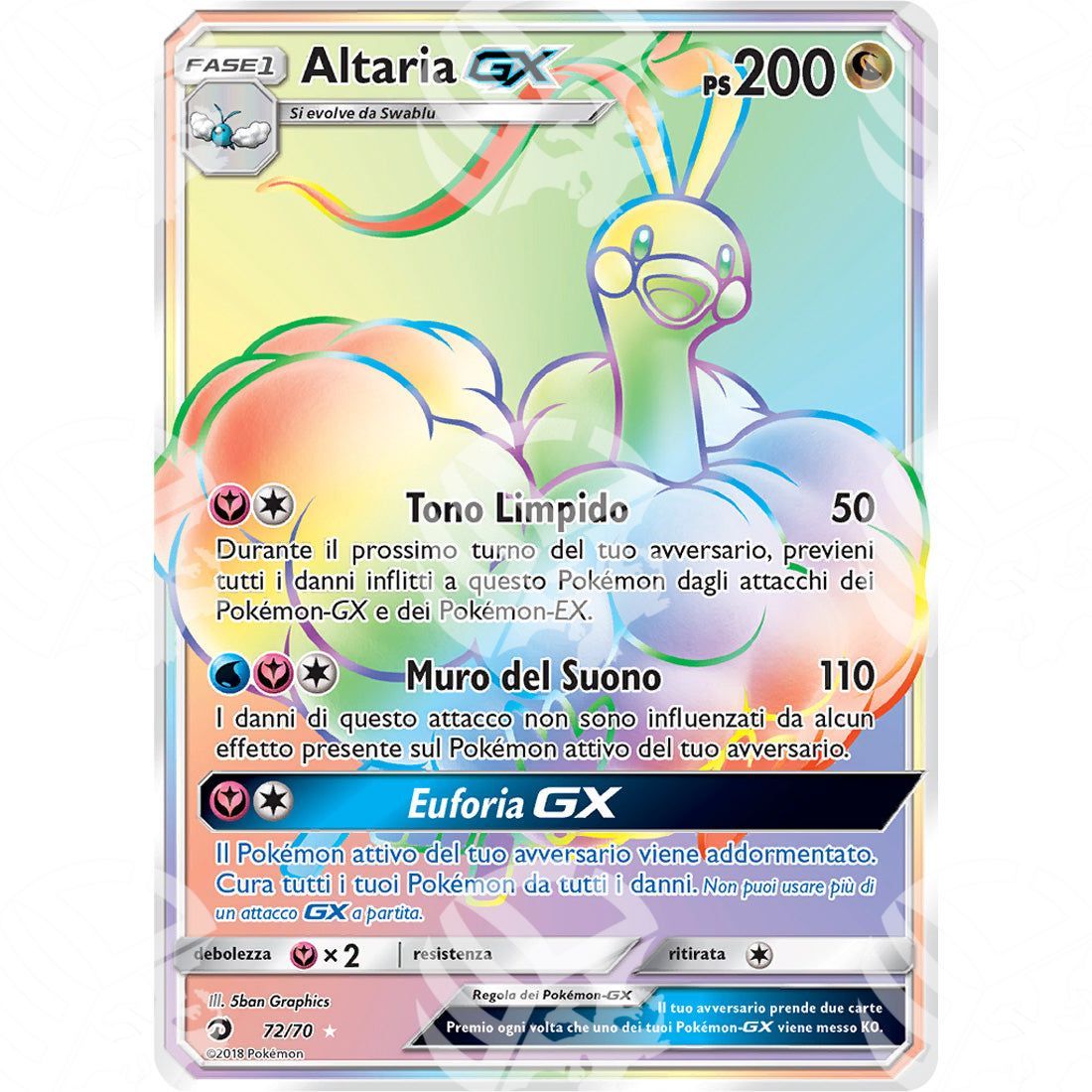 Trionfo dei Draghi - Altaria GX - Rainbow Rare 72/70 - Warcard - Trionfo dei Draghi - Altaria GX - Rainbow Rare 72/70 i prezzi più bassi sul mercato, solo da www.warcardshop.com! Carte singole, box, buste e mazzi.