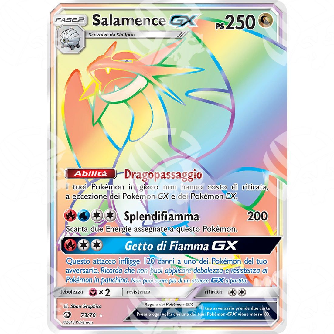 Trionfo dei Draghi - Salamence GX - Rainbow Rare 73/70 - Warcard - Trionfo dei Draghi - Salamence GX - Rainbow Rare 73/70 i prezzi più bassi sul mercato, solo da www.warcardshop.com! Carte singole, box, buste e mazzi.