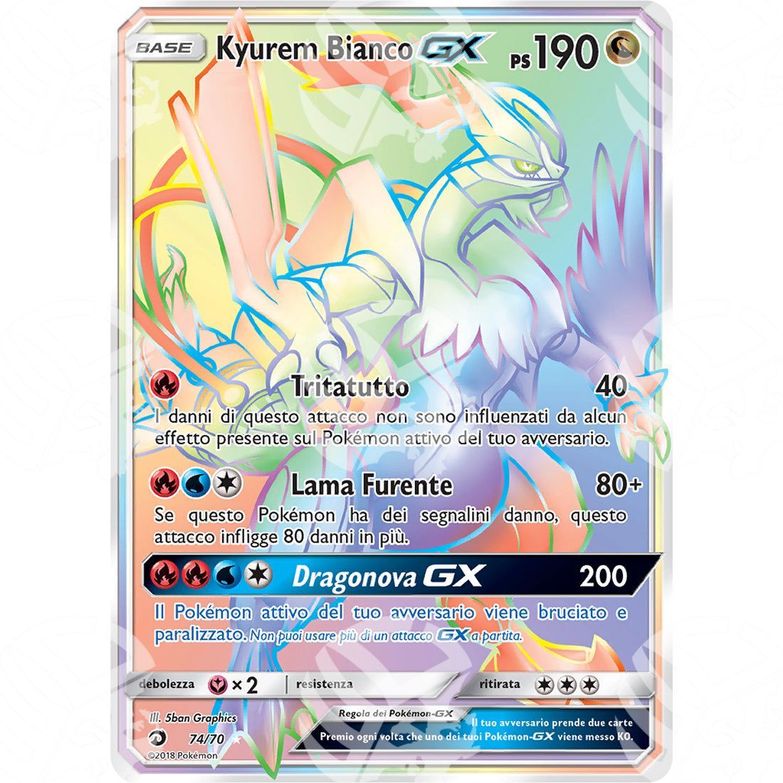 Trionfo dei Draghi - White Kyurem GX - Rainbow Rare 74/70 - Warcard - Trionfo dei Draghi - White Kyurem GX - Rainbow Rare 74/70 i prezzi più bassi sul mercato, solo da www.warcardshop.com! Carte singole, box, buste e mazzi.