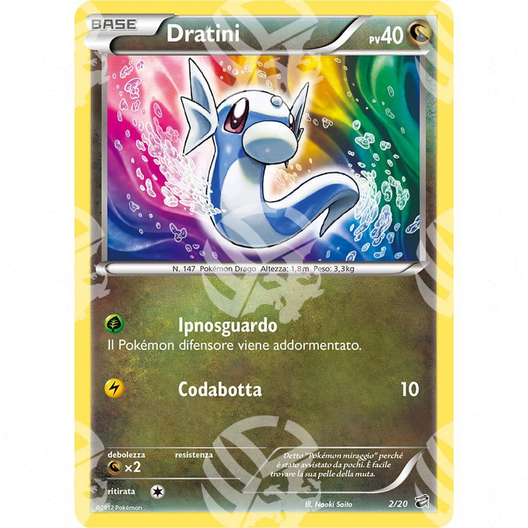 Tesoro dei Draghi - Dratini - Holo Promo 2/20 - Warcard - Tesoro dei Draghi - Dratini - Holo Promo 2/20 i prezzi più bassi sul mercato, solo da www.warcardshop.com! Carte singole, box, buste e mazzi.