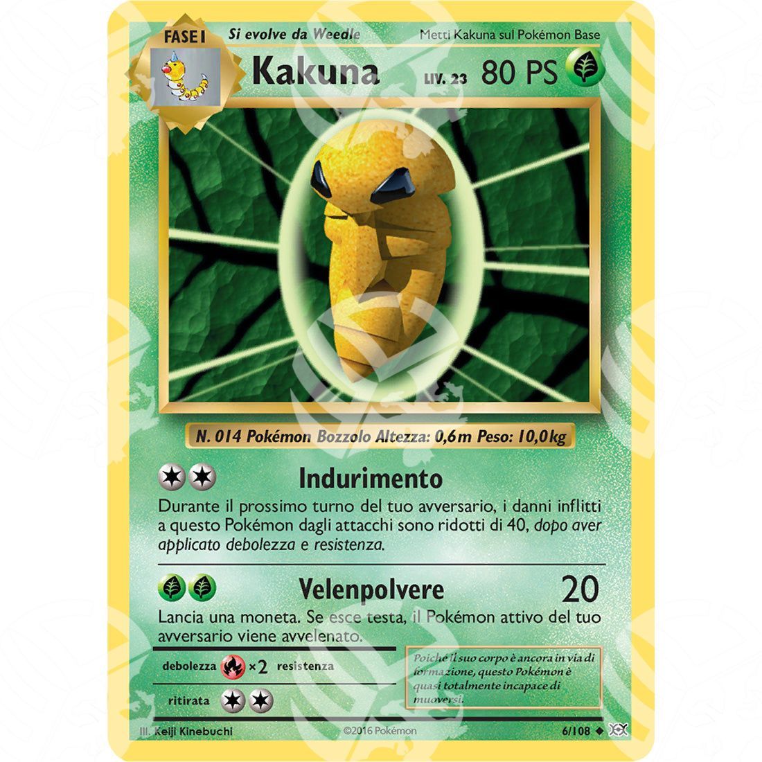 Evoluzioni - Kakuna - 6/108 - Warcard - Evoluzioni - Kakuna - 6/108 i prezzi più bassi sul mercato, solo da www.warcardshop.com! Carte singole, box, buste e mazzi.