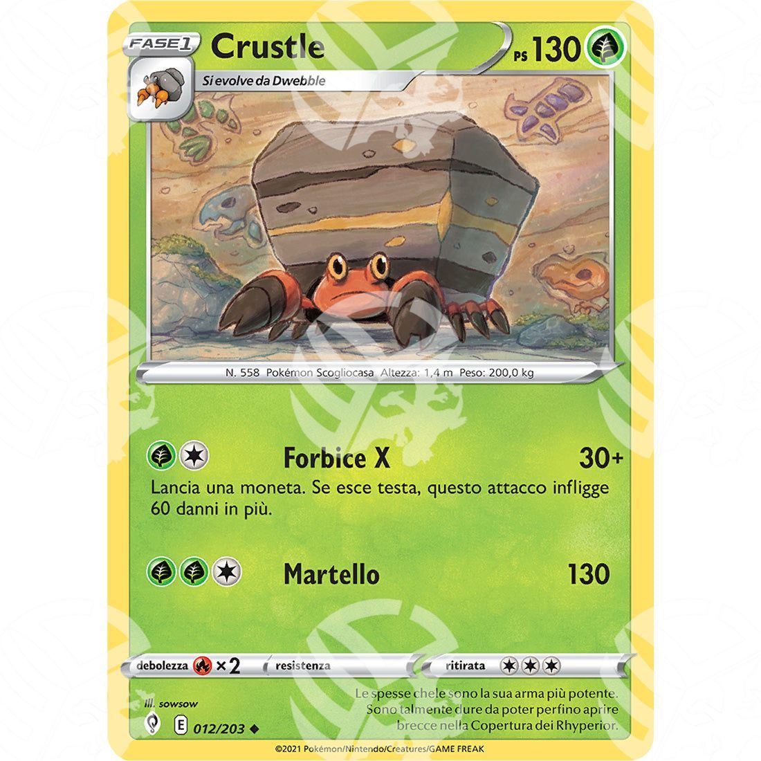 Evoluzioni Eteree - Crustle - 012/203 - Warcard - Evoluzioni Eteree - Crustle - 012/203 i prezzi più bassi sul mercato, solo da www.warcardshop.com! Carte singole, box, buste e mazzi.