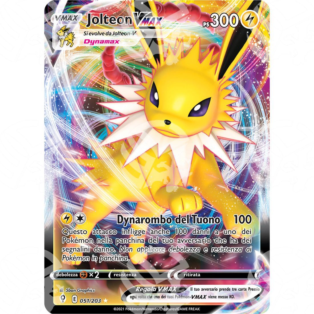 Evoluzioni Eteree - Jolteon VMAX - 051/203 - Warcard - Evoluzioni Eteree - Jolteon VMAX - 051/203 i prezzi più bassi sul mercato, solo da www.warcardshop.com! Carte singole, box, buste e mazzi.