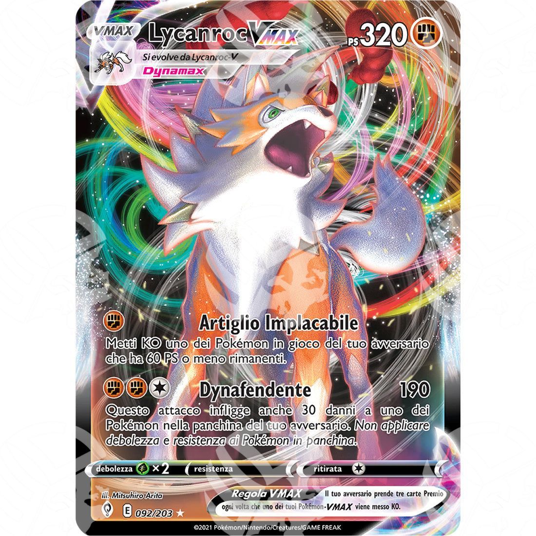 Evoluzioni Eteree - Lycanroc VMAX - 092/203 - Warcard - Evoluzioni Eteree - Lycanroc VMAX - 092/203 i prezzi più bassi sul mercato, solo da www.warcardshop.com! Carte singole, box, buste e mazzi.