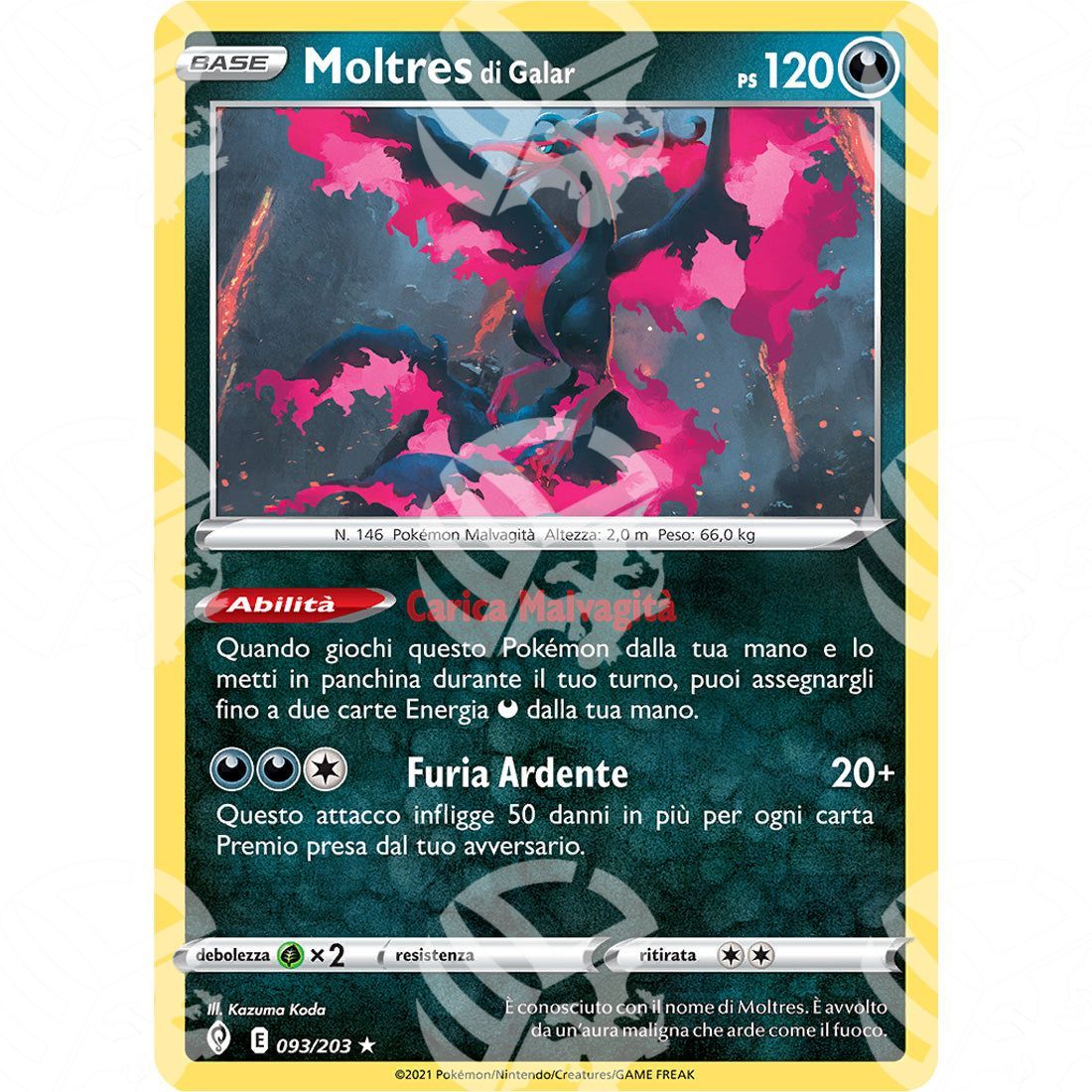 Evoluzioni Eteree - Galarian Moltres - Holo Rare 093/203 - Warcard - Evoluzioni Eteree - Galarian Moltres - Holo Rare 093/203 i prezzi più bassi sul mercato, solo da www.warcardshop.com! Carte singole, box, buste e mazzi.