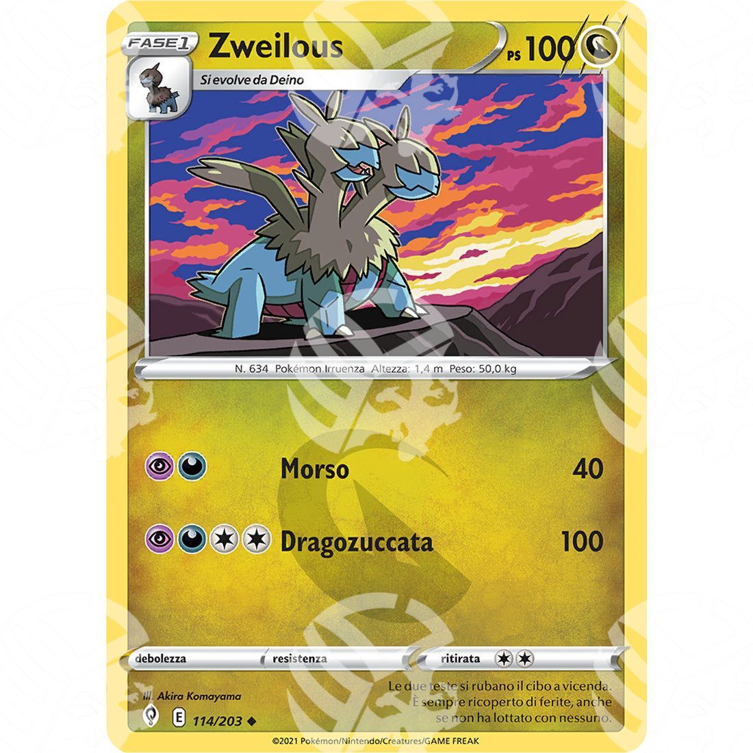 Evoluzioni Eteree - Zweilous - 114/203 - Warcard - Evoluzioni Eteree - Zweilous - 114/203 i prezzi più bassi sul mercato, solo da www.warcardshop.com! Carte singole, box, buste e mazzi.