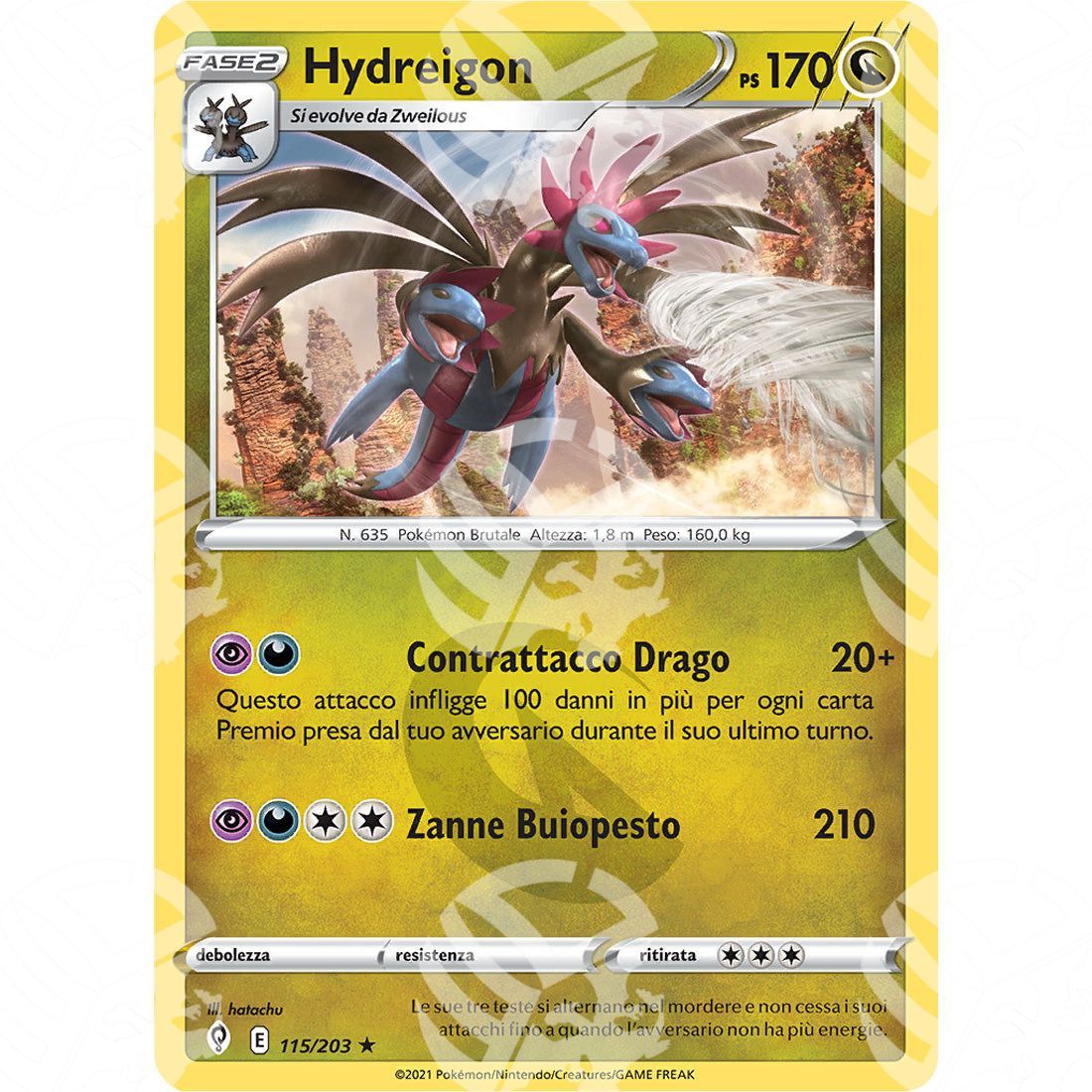 Evoluzioni Eteree - Hydreigon - Holo Rare 115/203 - Warcard - Evoluzioni Eteree - Hydreigon - Holo Rare 115/203 i prezzi più bassi sul mercato, solo da www.warcardshop.com! Carte singole, box, buste e mazzi.