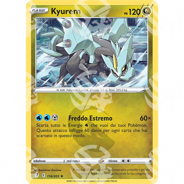 Evoluzioni Eteree - Kyurem - Holo Rare 116/203 - Warcard - Evoluzioni Eteree - Kyurem - Holo Rare 116/203 i prezzi più bassi sul mercato, solo da www.warcardshop.com! Carte singole, box, buste e mazzi.