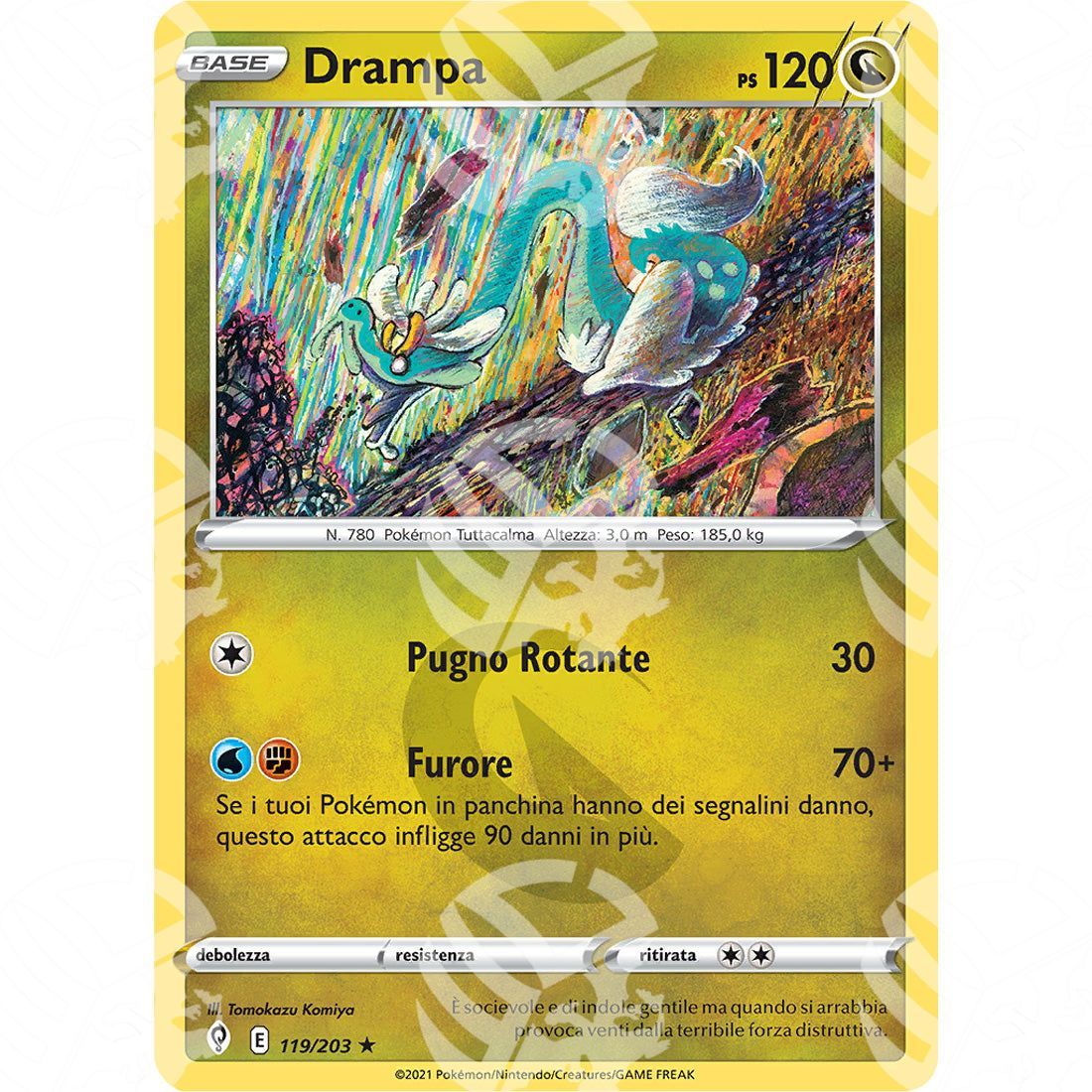 Evoluzioni Eteree - Drampa - 119/203 - Warcard - Evoluzioni Eteree - Drampa - 119/203 i prezzi più bassi sul mercato, solo da www.warcardshop.com! Carte singole, box, buste e mazzi.