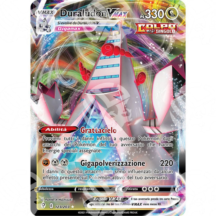 Evoluzioni Eteree - Duraludon VMAX - 123/203 - Warcard - Evoluzioni Eteree - Duraludon VMAX - 123/203 i prezzi più bassi sul mercato, solo da www.warcardshop.com! Carte singole, box, buste e mazzi.