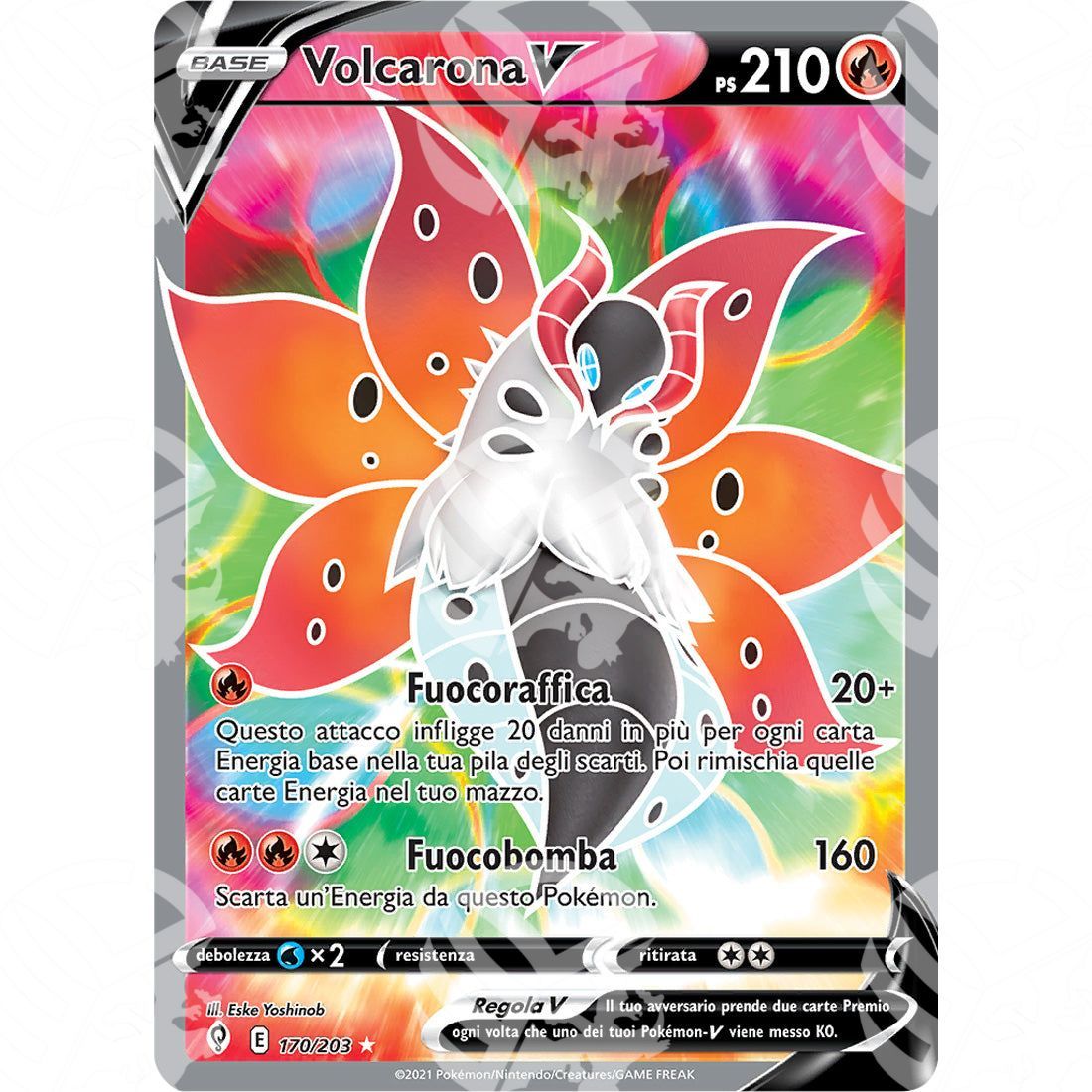 Evoluzioni Eteree - Volcarona V - 170/203 - Warcard - Evoluzioni Eteree - Volcarona V - 170/203 i prezzi più bassi sul mercato, solo da www.warcardshop.com! Carte singole, box, buste e mazzi.