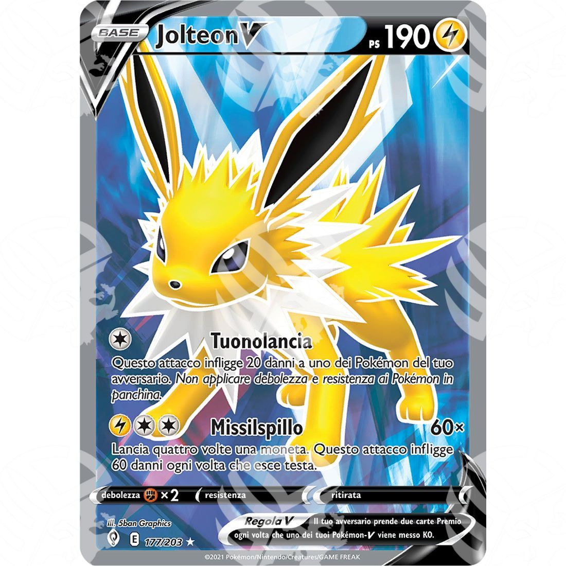 Evoluzioni Eteree - Jolteon V - 177/203 - Warcard - Evoluzioni Eteree - Jolteon V - 177/203 i prezzi più bassi sul mercato, solo da www.warcardshop.com! Carte singole, box, buste e mazzi.