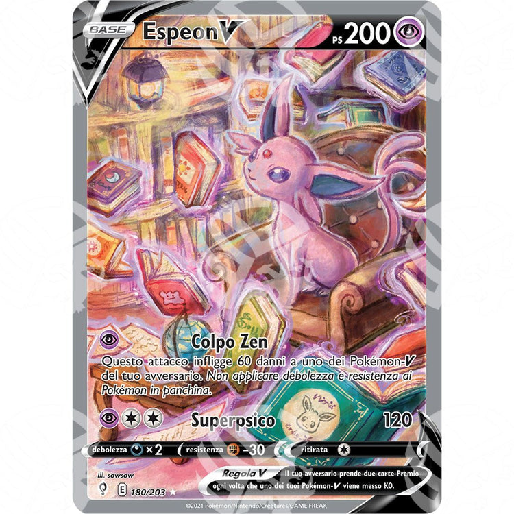 Evoluzioni Eteree - Espeon V - 180/203 - Warcard - Evoluzioni Eteree - Espeon V - 180/203 i prezzi più bassi sul mercato, solo da www.warcardshop.com! Carte singole, box, buste e mazzi.