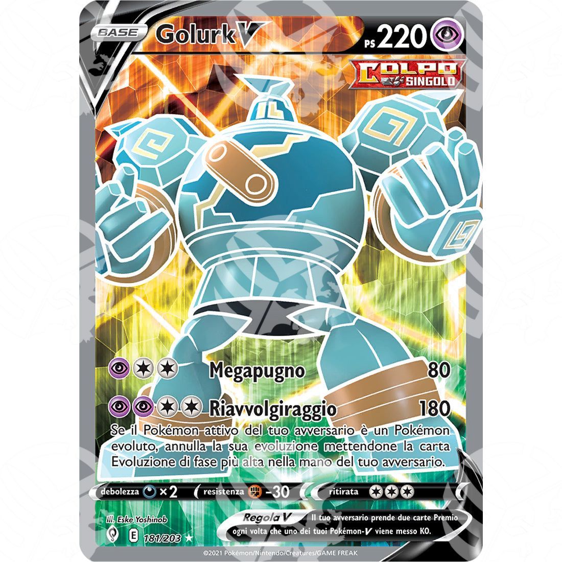 Evoluzioni Eteree - Golurk V - 181/203 - Warcard - Evoluzioni Eteree - Golurk V - 181/203 i prezzi più bassi sul mercato, solo da www.warcardshop.com! Carte singole, box, buste e mazzi.