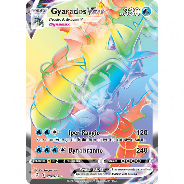 Evoluzioni Eteree - Gyarados VMAX - Rainbow Rare 207/203 - Warcard - Evoluzioni Eteree - Gyarados VMAX - Rainbow Rare 207/203 i prezzi più bassi sul mercato, solo da www.warcardshop.com! Carte singole, box, buste e mazzi.