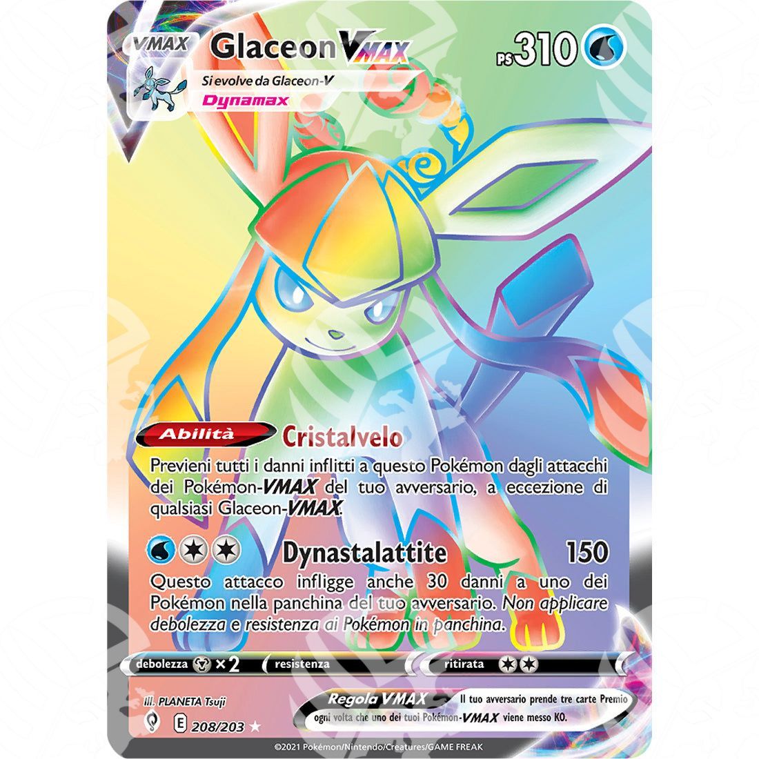 Evoluzioni Eteree - Glaceon VMAX - Rainbow Rare 208/203 - Warcard - Evoluzioni Eteree - Glaceon VMAX - Rainbow Rare 208/203 i prezzi più bassi sul mercato, solo da www.warcardshop.com! Carte singole, box, buste e mazzi.