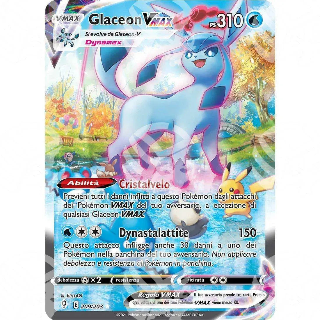 Evoluzioni Eteree - Glaceon VMAX - Secret Rare 209/203 - Warcard - Evoluzioni Eteree - Glaceon VMAX - Secret Rare 209/203 i prezzi più bassi sul mercato, solo da www.warcardshop.com! Carte singole, box, buste e mazzi.