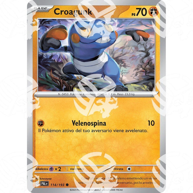 Evoluzioni a Paldea - Croagunk - 114/193 - Warcard - Evoluzioni a Paldea - Croagunk - 114/193 i prezzi più bassi sul mercato, solo da www.warcardshop.com! Carte singole, box, buste e mazzi.