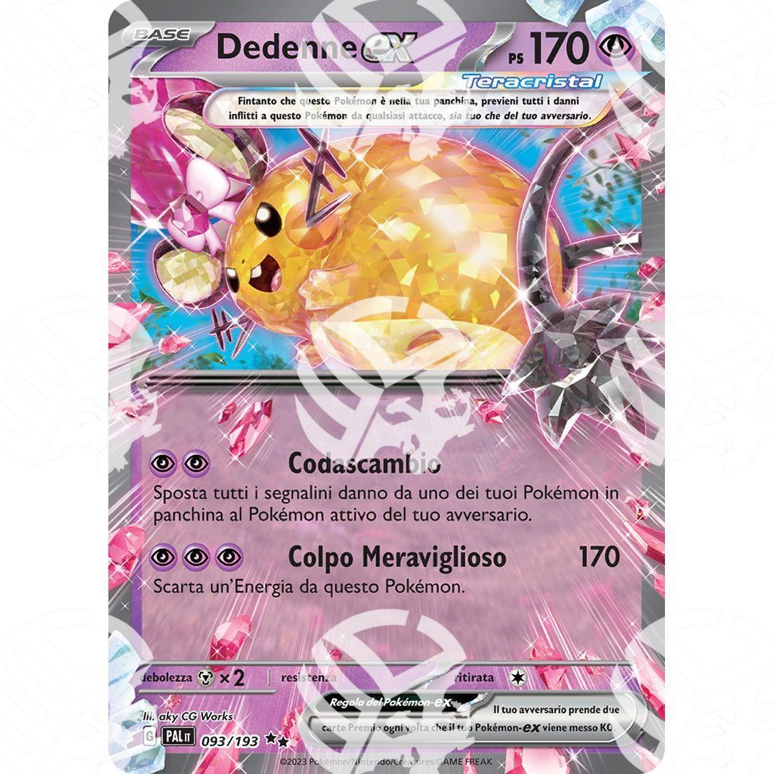 Evoluzioni a Paldea - Dedenne ex - 093/193 - Warcard - Evoluzioni a Paldea - Dedenne ex - 093/193 i prezzi più bassi sul mercato, solo da www.warcardshop.com! Carte singole, box, buste e mazzi.