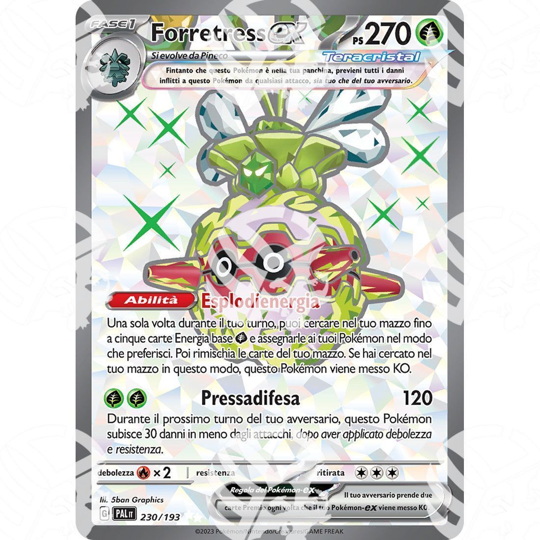 Evoluzioni a Paldea - Forretress ex - Ultra Rare | 230/193 - Warcard - Evoluzioni a Paldea - Forretress ex - Ultra Rare | 230/193 i prezzi più bassi sul mercato, solo da www.warcardshop.com! Carte singole, box, buste e mazzi.