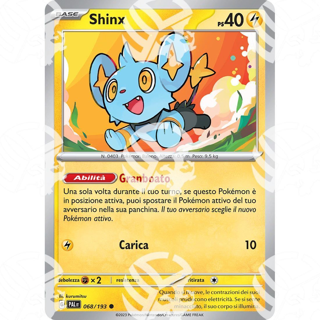 Evoluzioni a Paldea - Shinx - 068/193 - Warcard - Evoluzioni a Paldea - Shinx - 068/193 i prezzi più bassi sul mercato, solo da www.warcardshop.com! Carte singole, box, buste e mazzi.