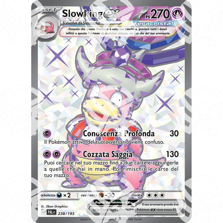 Evoluzioni a Paldea - Slowking ex - Ultra Rare 238/193 - Warcard - Evoluzioni a Paldea - Slowking ex - Ultra Rare 238/193 i prezzi più bassi sul mercato, solo da www.warcardshop.com! Carte singole, box, buste e mazzi.