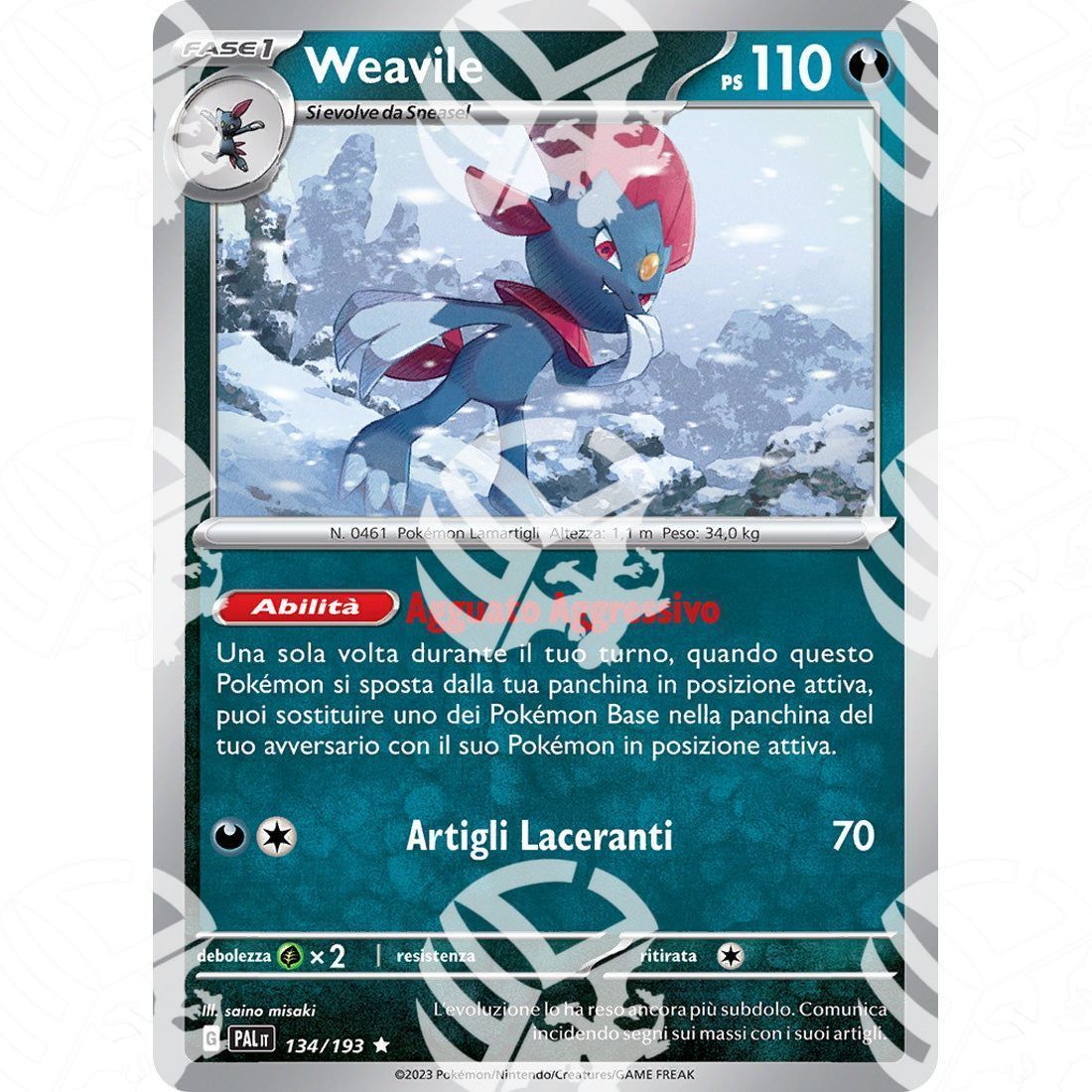 Evoluzioni a Paldea - Weavile - 134/193 - Warcard - Evoluzioni a Paldea - Weavile - 134/193 i prezzi più bassi sul mercato, solo da www.warcardshop.com! Carte singole, box, buste e mazzi.