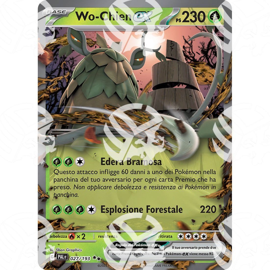 Evoluzioni a Paldea - Wo-Chien ex - 027/193 - Warcard - Evoluzioni a Paldea - Wo-Chien ex - 027/193 i prezzi più bassi sul mercato, solo da www.warcardshop.com! Carte singole, box, buste e mazzi.