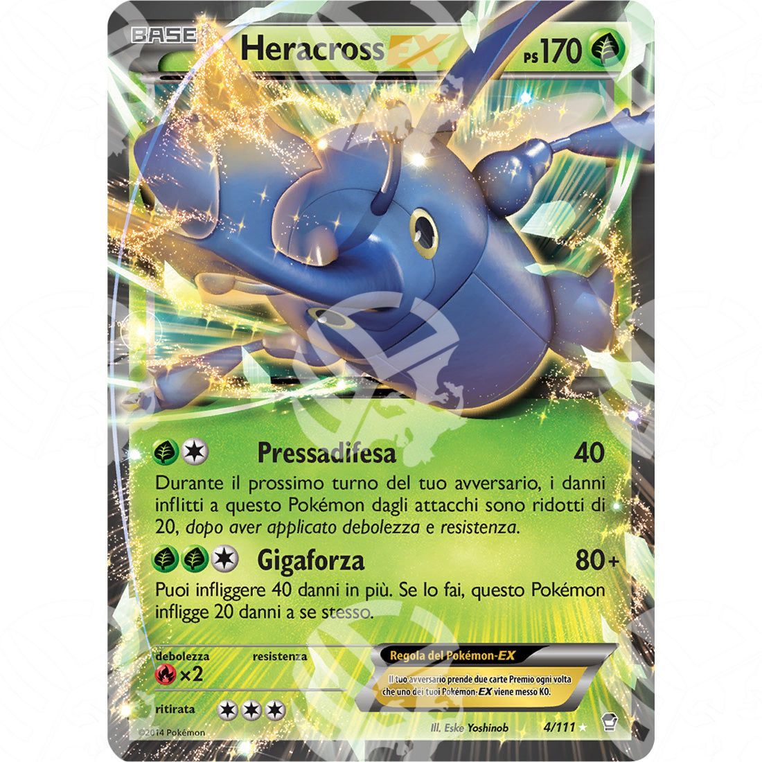 Colpi Furiosi - Heracross EX - 4/111 - Warcard - Colpi Furiosi - Heracross EX - 4/111 i prezzi più bassi sul mercato, solo da www.warcardshop.com! Carte singole, box, buste e mazzi.