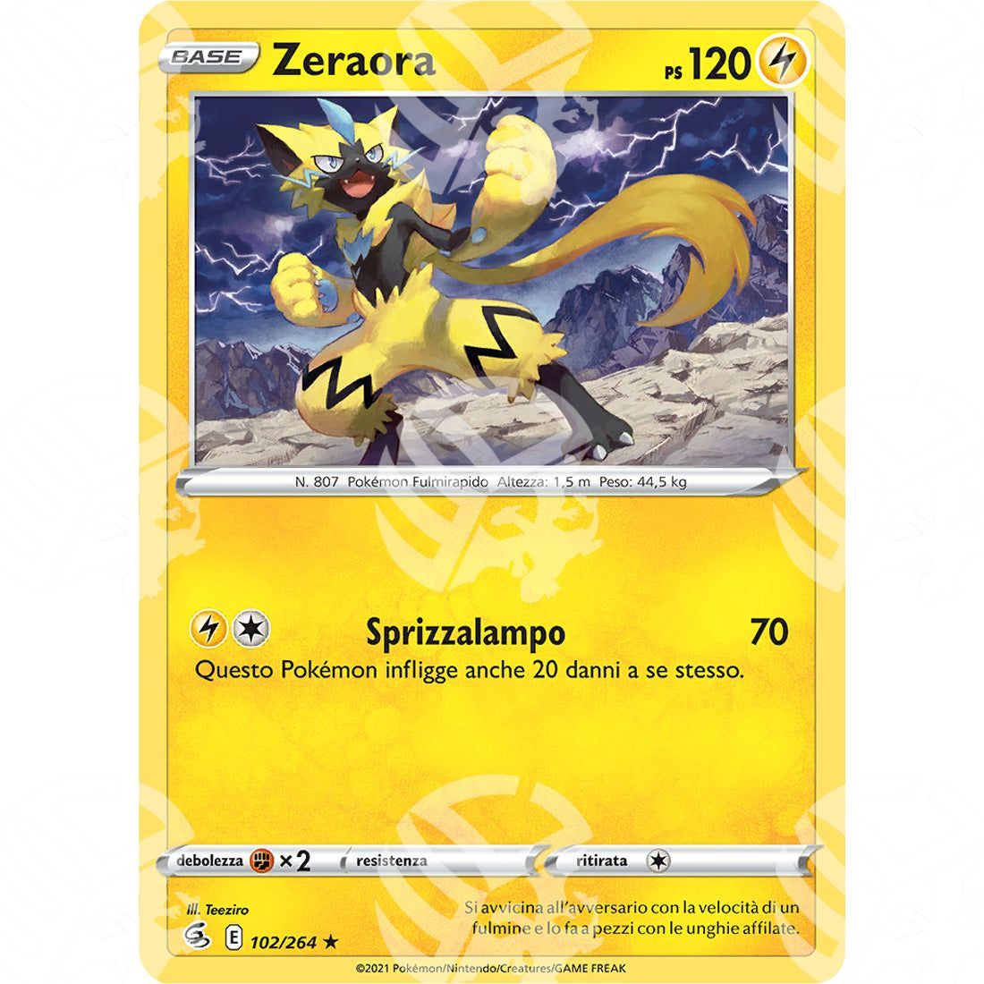 Colpo Fusione - Zeraora - 102/264 - Warcard - Colpo Fusione - Zeraora - 102/264 i prezzi più bassi sul mercato, solo da www.warcardshop.com! Carte singole, box, buste e mazzi.