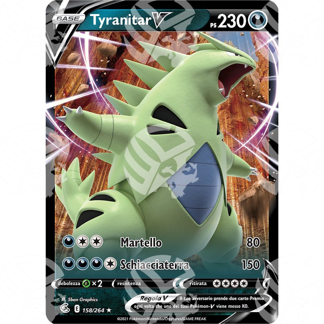 Colpo Fusione - Tyranitar V - 158/264 - Warcard - Colpo Fusione - Tyranitar V - 158/264 i prezzi più bassi sul mercato, solo da www.warcardshop.com! Carte singole, box, buste e mazzi.