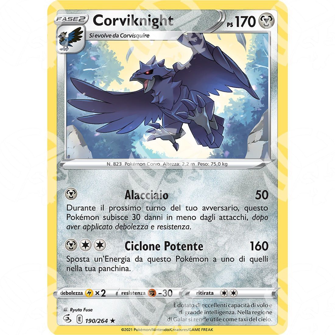 Colpo Fusione - Corviknight - 190/264 - Warcard - Colpo Fusione - Corviknight - 190/264 i prezzi più bassi sul mercato, solo da www.warcardshop.com! Carte singole, box, buste e mazzi.