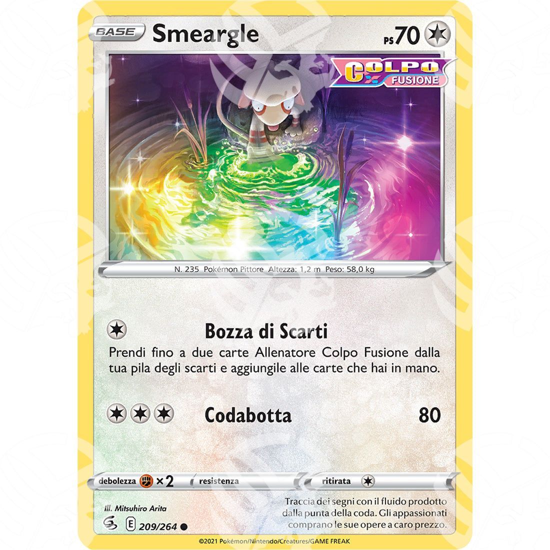 Colpo Fusione - Smeargle - 209/264 - Warcard - Colpo Fusione - Smeargle - 209/264 i prezzi più bassi sul mercato, solo da www.warcardshop.com! Carte singole, box, buste e mazzi.