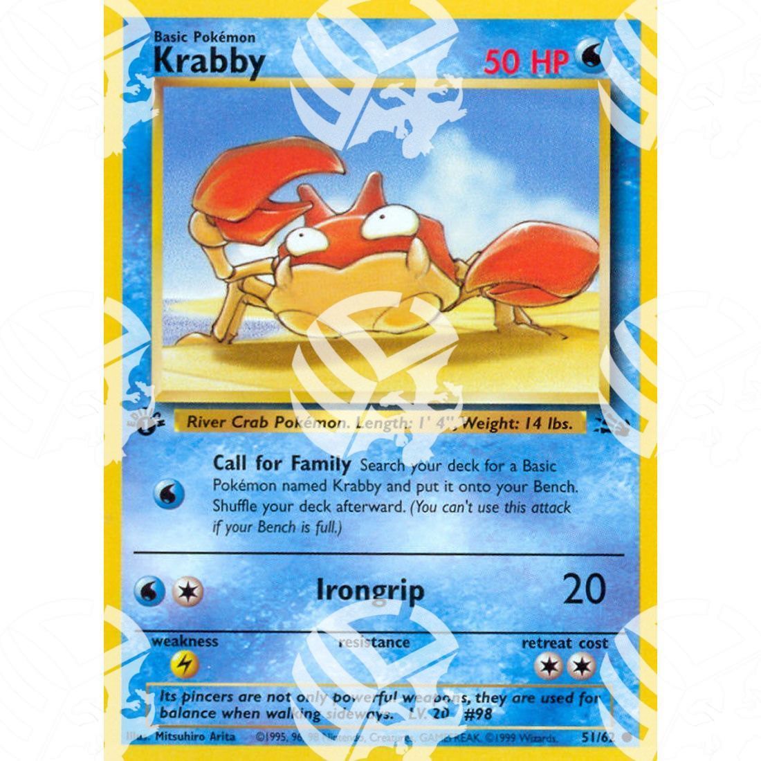 Fossil - Krabby - 51/62 - Warcard - Fossil - Krabby - 51/62 i prezzi più bassi sul mercato, solo da www.warcardshop.com! Carte singole, box, buste e mazzi.