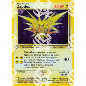 Fossil - Zapdos - Holo Rare 15/62 | ©1999 Wizards - Warcard - Fossil - Zapdos - Holo Rare 15/62 | ©1999 Wizards i prezzi più bassi sul mercato, solo da www.warcardshop.com! Carte singole, box, buste e mazzi.