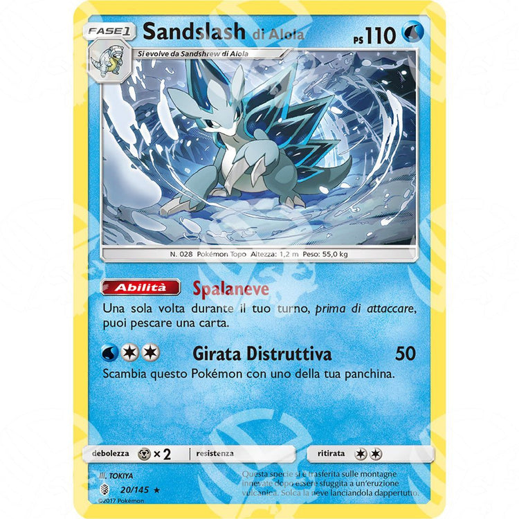 Guardiani Nascenti - Alolan Sandslash - 20/145 - Warcard - Guardiani Nascenti - Alolan Sandslash - 20/145 i prezzi più bassi sul mercato, solo da www.warcardshop.com! Carte singole, box, buste e mazzi.