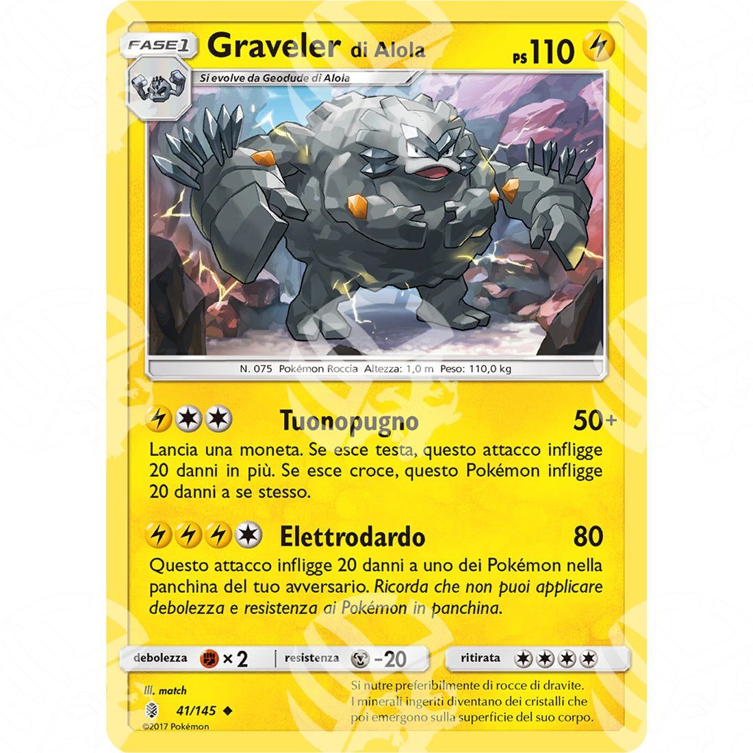 Guardiani Nascenti - Alolan Graveler - 41/145 - Warcard - Guardiani Nascenti - Alolan Graveler - 41/145 i prezzi più bassi sul mercato, solo da www.warcardshop.com! Carte singole, box, buste e mazzi.