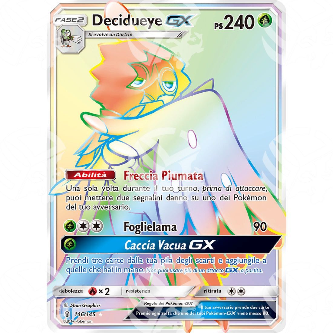 Guardiani Nascenti - Decidueye GX - Rainbow Rare 146/145 - Warcard - Guardiani Nascenti - Decidueye GX - Rainbow Rare 146/145 i prezzi più bassi sul mercato, solo da www.warcardshop.com! Carte singole, box, buste e mazzi.