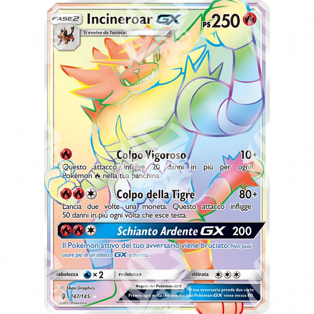 Guardiani Nascenti - Incineroar GX - Rainbow Rare 147/145 - Warcard - Guardiani Nascenti - Incineroar GX - Rainbow Rare 147/145 i prezzi più bassi sul mercato, solo da www.warcardshop.com! Carte singole, box, buste e mazzi.