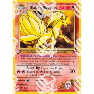 Gym Challenge - Blaine's Ninetales - 21/132 - Warcard - Gym Challenge - Blaine's Ninetales - 21/132 i prezzi più bassi sul mercato, solo da www.warcardshop.com! Carte singole, box, buste e mazzi.