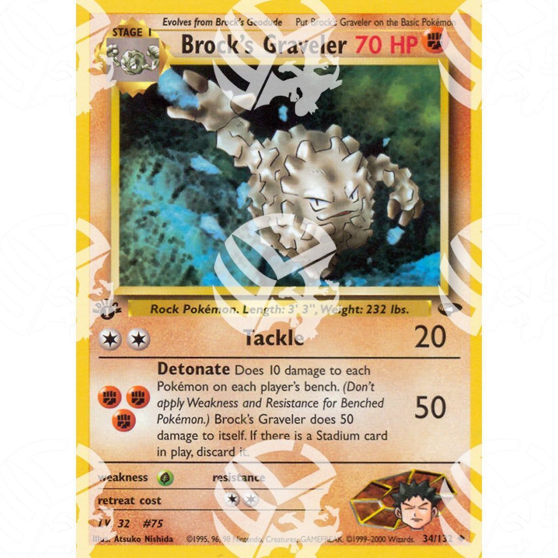 Gym Challenge - Brock's Graveler - 34/132 - Warcard - Gym Challenge - Brock's Graveler - 34/132 i prezzi più bassi sul mercato, solo da www.warcardshop.com! Carte singole, box, buste e mazzi.