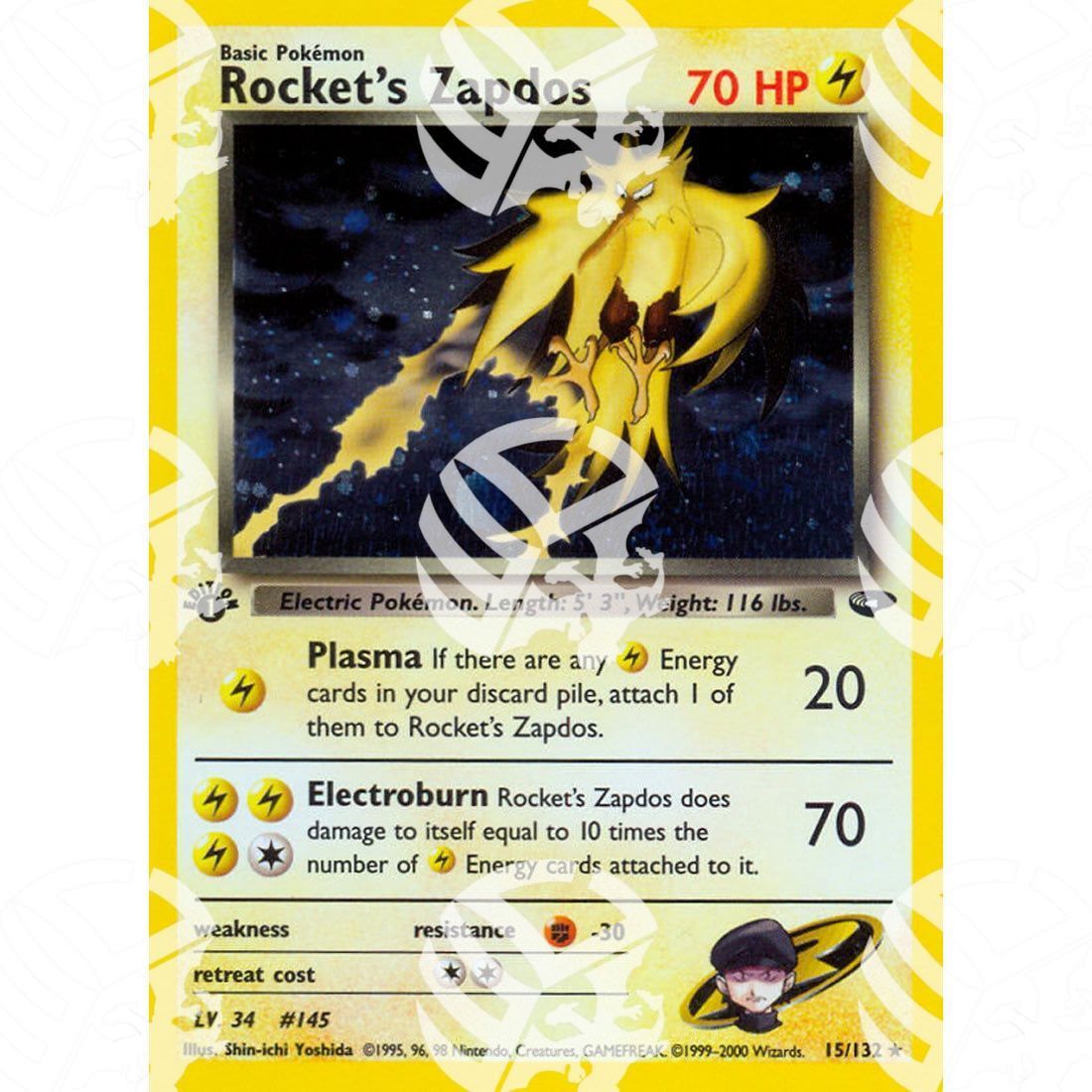 Gym Challenge - Rocket's Zapdos - Holo Rare 15/132 - Warcard - Gym Challenge - Rocket's Zapdos - Holo Rare 15/132 i prezzi più bassi sul mercato, solo da www.warcardshop.com! Carte singole, box, buste e mazzi.