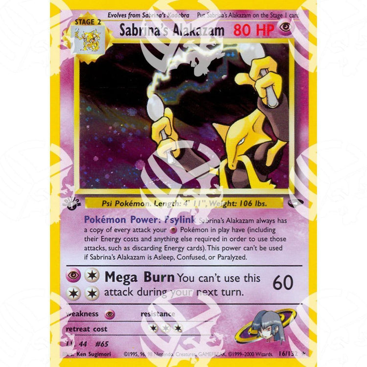 Gym Challenge - Sabrina's Alakazam - Holo Rare 16/132 - Warcard - Gym Challenge - Sabrina's Alakazam - Holo Rare 16/132 i prezzi più bassi sul mercato, solo da www.warcardshop.com! Carte singole, box, buste e mazzi.