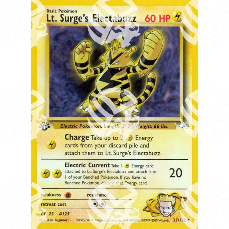 Gym Heroes - Lt. Surge's Electabuzz - 27/132 - Warcard - Gym Heroes - Lt. Surge's Electabuzz - 27/132 i prezzi più bassi sul mercato, solo da www.warcardshop.com! Carte singole, box, buste e mazzi.