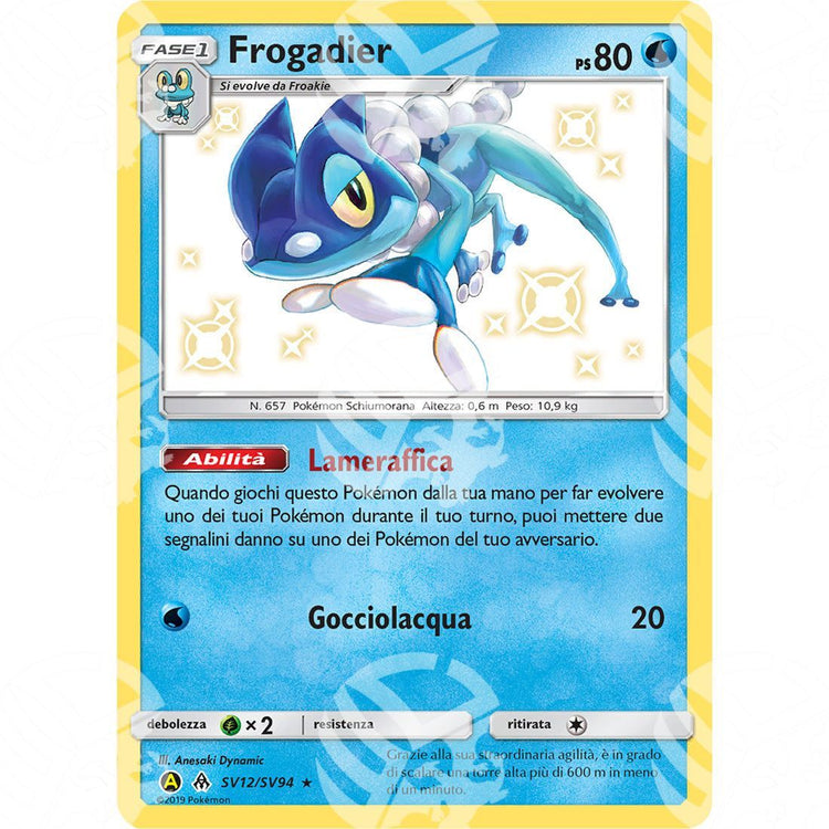 Destino Sfuggente - Frogadier - SV12/SV94 - Warcard - Destino Sfuggente - Frogadier - SV12/SV94 i prezzi più bassi sul mercato, solo da www.warcardshop.com! Carte singole, box, buste e mazzi.