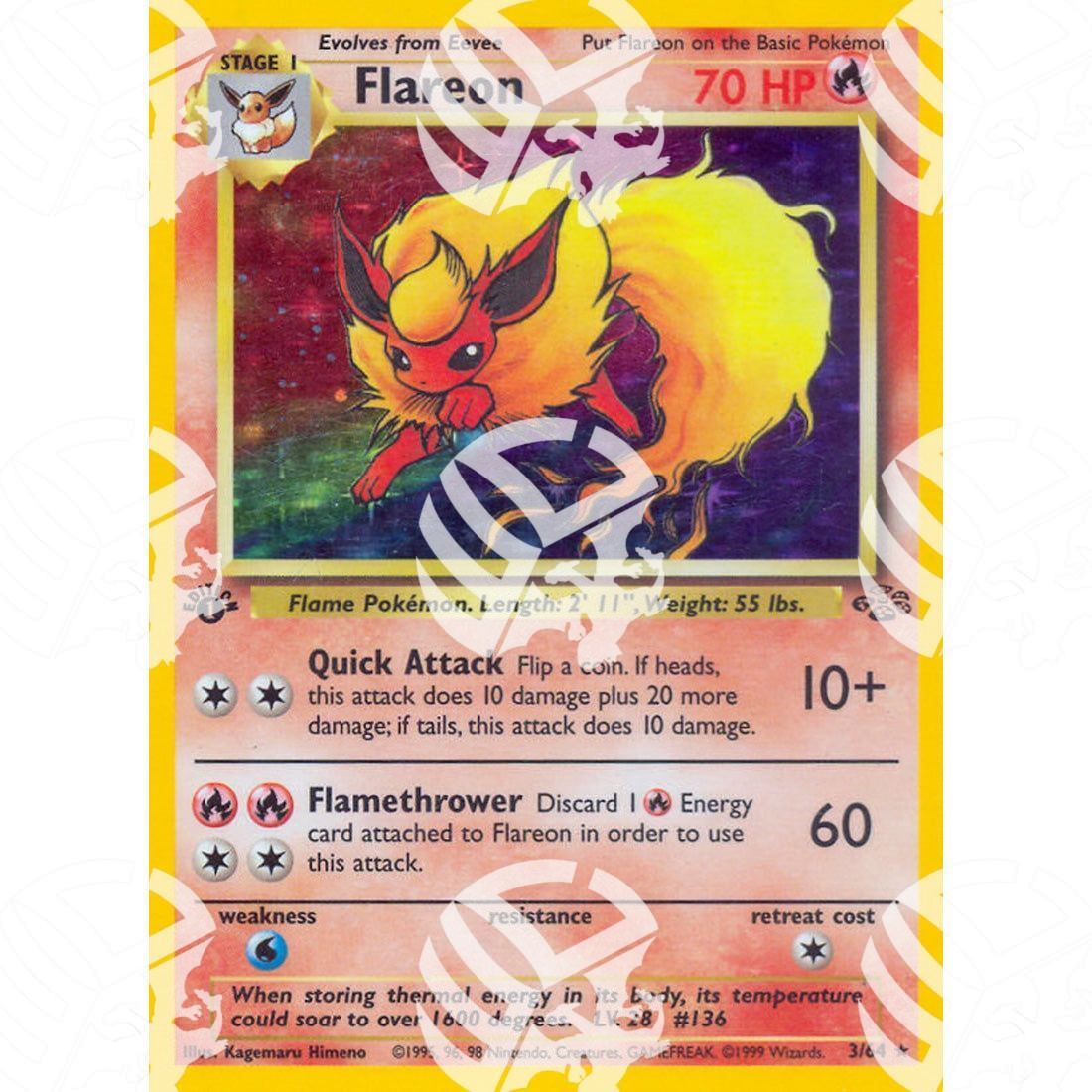 Jungle - Flareon - Holo Rare 3/64 - Warcard - Jungle - Flareon - Holo Rare 3/64 i prezzi più bassi sul mercato, solo da www.warcardshop.com! Carte singole, box, buste e mazzi.