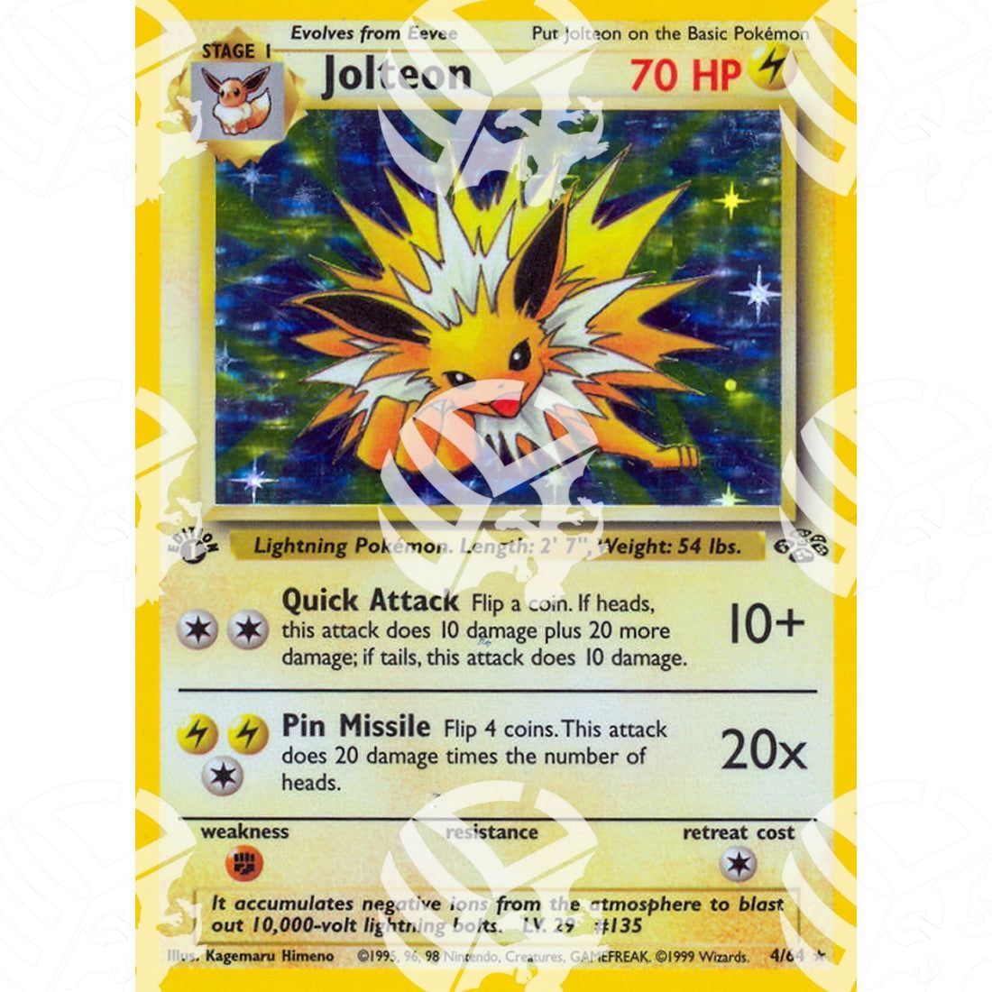 Jungle - Jolteon - Holo Rare 4/64 - Warcard - Jungle - Jolteon - Holo Rare 4/64 i prezzi più bassi sul mercato, solo da www.warcardshop.com! Carte singole, box, buste e mazzi.