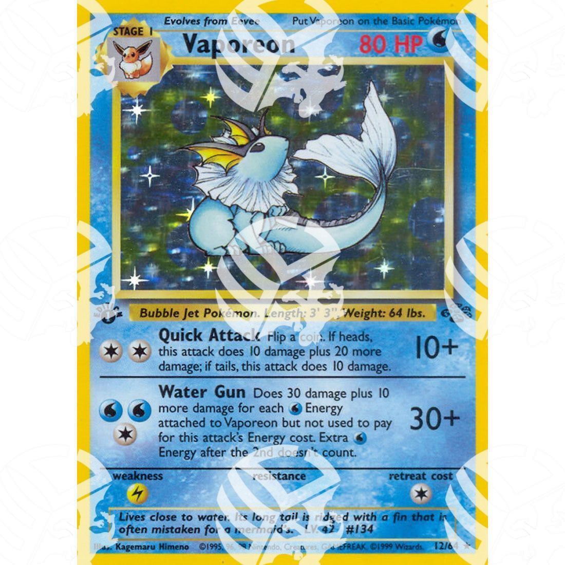 Jungle - Vaporeon - Holo Rare 12/64 - Warcard - Jungle - Vaporeon - Holo Rare 12/64 i prezzi più bassi sul mercato, solo da www.warcardshop.com! Carte singole, box, buste e mazzi.